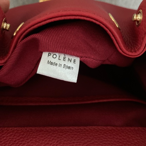 Polene Numéro Un Mini Leather Red Shoulder Crossbody Bag - Picture 7 of 7